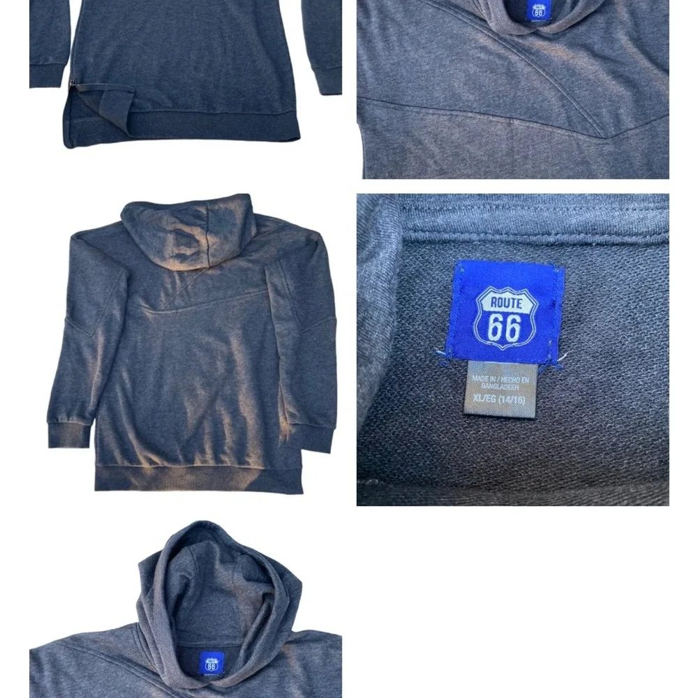 Route 66 Kids Youth Boys‎ Size XL Gray Hoodie Shirt